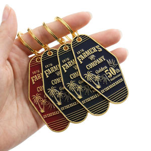 Promotional Metal Zinc Alloy Customized Metal <b>Retro</b> Hotel Key chain Hotel Room Fashion Advertising <b>Gift</b> Keyboard - Product Image 1