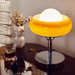 vintage egg tart table lamp package House style study bedroom bedside lamp Retro LED Table Lamps