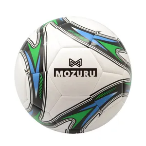 Мозуру, оптовая продажа, индивидуальный логотип, официальный размер 5, 4, 3, 2, полиуретан, ПВХ, ТПУ, ламинированный сшитый футбольный мяч, тренировочный мяч