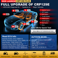 Escáner de Diagnóstico para Automóviles CRP129E PLUS, Pantalla LCD Roja, OBD2, Sistema Completo, 12V, Bluetooth, Herramienta Universal