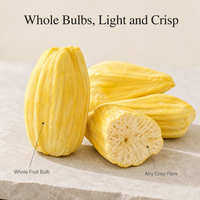 Trozos de Jaca Liofilizados OEM a Granel, Snack Saludable con Tecnología FD, Fruta Tropical, Fabricante Mayorista, Exportación