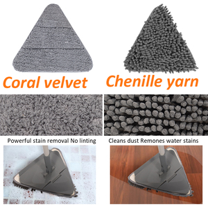 HOLAMOPA Chinelle Recharge Tête de vadrouille Manche en acier antirouille et réglage télescopique - Product Image 2