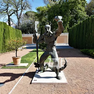 Große Bronze Yelling Man Skulptur Messing moderne abstrakte Statue