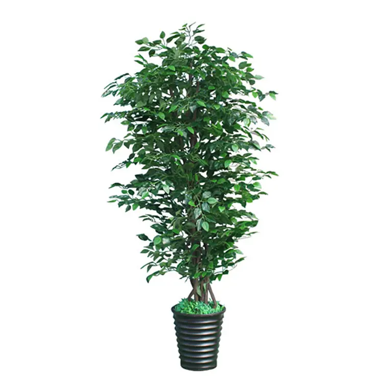 FICUS-árbol Artificial de hojas de seda, árbol de Banyan, planta Artificial para exteriores, 6,5 pies de altura