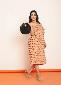 Vestido Midi con Volantes y Tirantes Ajustables, Elegante, Casual, Bohemio, de Playa, para Fiestas de Verano, Vestido de Moda para Mujer, Atuendo Moderno - Product Image 3