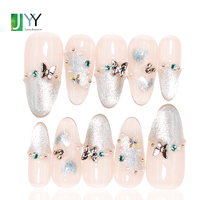 Fabricant de faux ongles 3D sur mesure, fournisseur de faux ongles en acrylique à étiquette privée, fournisseur de faux ongles artificiels de haute qualité, 10 pièces