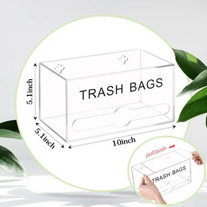 Vente en gros en usine distributeur de sacs poubelle en acrylique grand porte-rouleau pour organisateur d'armoires de cuisine - Product Image 1