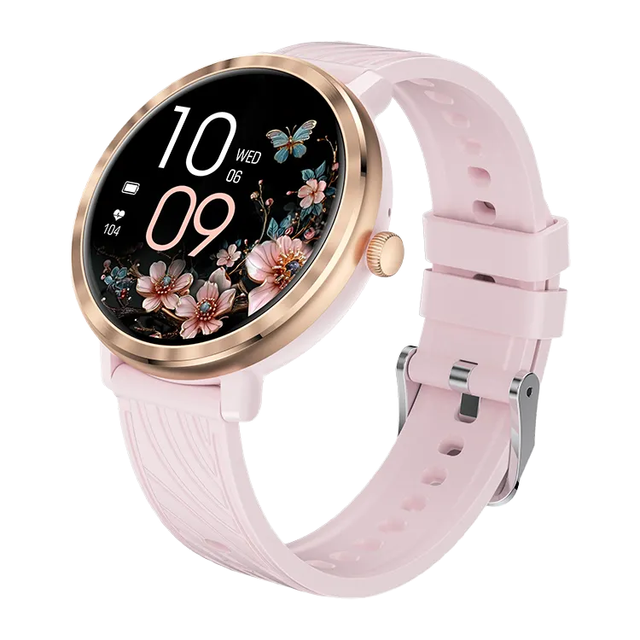 AMOLED Smartwatch with Touch Screen BT Calling IP68 Waterproof Sleep Tracker Fitness Sports for Android 1.19 Inch HD Pro Woman