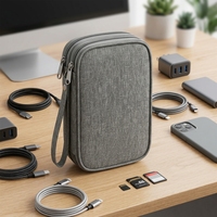 Sac de rangement pour la maison, organiseur électronique de voyage, sac organisateur de câbles pour les voyages d'affaires et l'usage quotidien