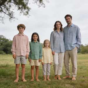 Chemises décontractées à manches longues à carreaux en coton de bambou pour garçons, coupe classique, boutonnées, avec service OEM - Product Image 3