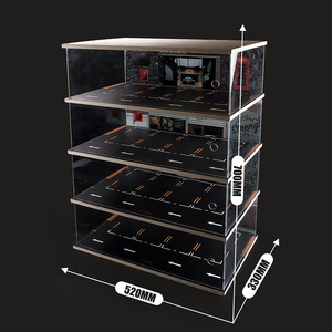 Bán Chạy Hộp Chống Bụi Acrylic Bằng Gỗ Tinh Tế Trưng Bày Ô Tô Mô Phỏng Bãi Đậu Xe Mô Phỏng 1:18 - Product Image 2