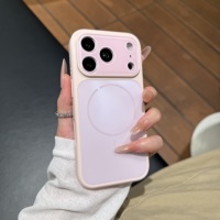 Coque de protection rigide de luxe avec lentille laser givrée pour iPhone 15 16 17 18 Pro Max, compatible avec le chargement sans fil et magnétique