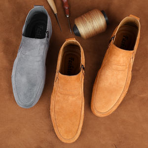 Scarpe da <span class=keywords><strong>uomo</strong></span> in pelle britanniche comode <span class=keywords><strong>mocassini</strong></span> fatti a mano scarpe da guida leggere da passeggio <span class=keywords><strong>mocassini</strong></span> Slip On scarpe Casual in pelle scamosciata - Product Image 4