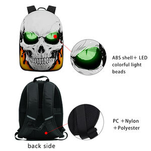 Usine En Gros LED Crâne Sac <span class=keywords><strong>À</strong></span> Dos Smart APP Programmable LED Yeux Sac <span class=keywords><strong>À</strong></span> Dos Cool Cadeaux Uniques pour Halloween - Product Image 4