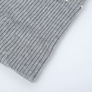 Soft Knitted Pearls Decoration Warm Unisex Winter <b>Hat</b> for Outdoor Activity and Casual Warmer Promotion Gift - Product Image 4