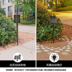 Solar Garden <b>Lights</b> Outdoor Waterproof Led <b>Pathway</b> Lamp <b>For</b> Yard Patio Decoration With Solar Panel And Battery Included - Product Image 2