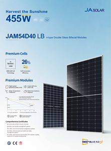 JA JAM54D40LB 430-455W Deep Blue Serie 4.0 N-Type PERC Bifacial Mono Solar 108 Celdas Módulo Fotovoltaico de Media Celda Paneles Solares - Product Image 2