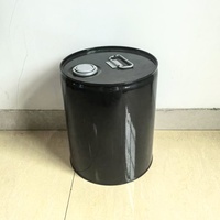 Bidon métallique hermétique de 5 gallons / 20 L avec couvercle, protection contre la rouille, bleu, recyclable, pour eau d'urgence, aliments secs, équipement de survie, stockage