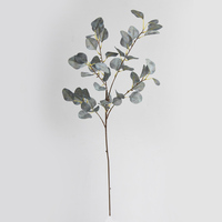 3D-Simulations-Eukalyptus-Geldblatt-Grünpflanzen-Obststrauß aus Kunststoff mit Draht für Heimdekoration