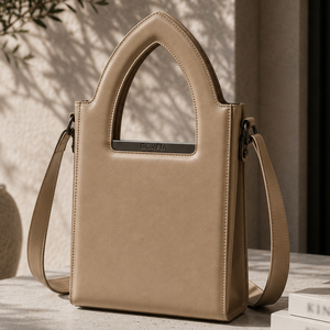 Sac à bandoulière minimaliste en cuir PU pour femme, avec poignée supérieure découpée en forme d'arche, sac à main vertical à bandoulière, sangle amovible, sac de travail - Product Image 4