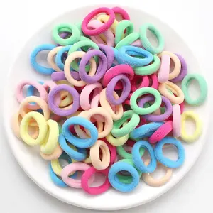 Kid Small Hair Bands 100pcs/bag Baby Girl Children Headbands Colorful Elastic Hair Tie Nylon Scrunchie