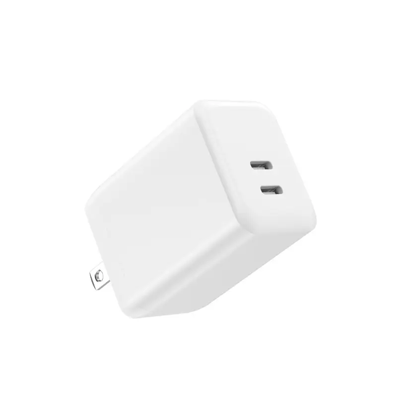 Ladegeräte 2-Port USB C Netzteil Wand ladegerät 2.4A Cube Plug Outlet PD 65w Gan Ladegerät Schnell ladung für Smartphones