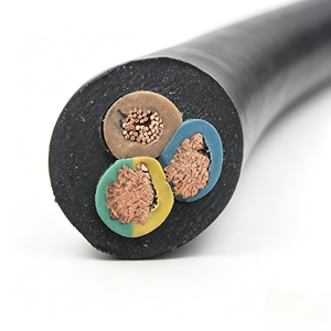 Cable Sumergible de Alta Calidad JHS, Resistente al <span class=keywords><strong>Agua</strong></span> y al Frío, de Cobre Puro 450/750V, Flexible, <span class=keywords><strong>para</strong></span> Bomba de Pozo Profundo, Riego, de Goma - Product Image 1