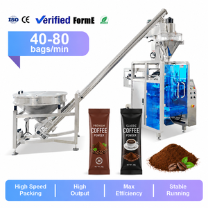 เครื่องบรรจุภัณฑ์แบบซองแนวตั้งกำลังการผลิตสูงสำหรับกาแฟผงและนมผง - Product Image 1
