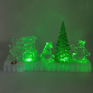 Decoración Navideña Popular de Tren con Luces LED Acrílicas, Decoración de Tren Pequeño para el Hogar - Product Image 2
