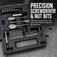 Ensemble de 71 embouts de perçage et de vissage, kit d'outils électriques multifonctionnel pour le perçage du bois, du métal et de la maçonnerie avec étui de rangement