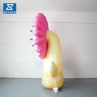 Modèle de fleur gonflable sur pied personnalisé pour la décoration gonflable d'événements scéniques extérieurs