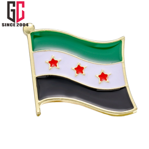 12年工厂定制阿拉伯叙利亚共和国国旗徽章翻领别针 - Product Image 6