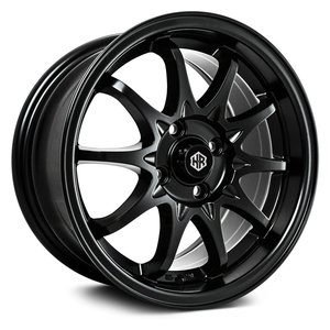 Rines de Aluminio JDM Estilo Volk Racing de 15 Pulgadas en Negro Brillante, Diseño CE28 SL de 10 Radios, ET40, Opciones 4X100 y 4X114.3 - Product Image 1