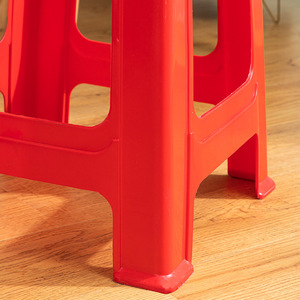 <b>Plastic</b> Square <b>Stool</b> 28cm Diameter 47cm Height Thickened Restaurant Furniture Modern Minimalist Style - Product Image 3