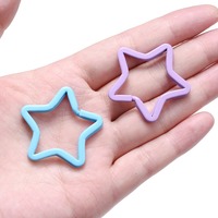 Clips de porte-clés en forme d'étoile Mini mousqueton Clip à ressort à verrouillage automatique à dégagement rapide durable Porte-clés à crochet en étoile à cinq branches