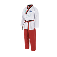 Seragam Taekwondo Poomsae Bahan Poliester Katun untuk Latihan dan Demonstrasi Seni Bela Diri Layanan OEM