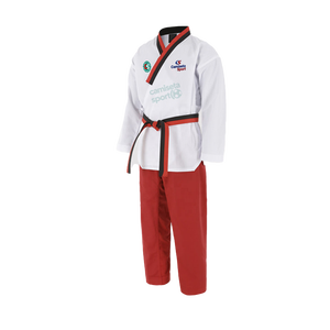 Uniforme de Taekwondo Poomsae en tissu polyester et coton, tenue d'entraînement et de démonstration d'arts martiaux, service OEM - Product Image 1