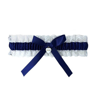 Conjunto de liguero de encaje azul personalizado para novia, regalo de liguero nupcial - Product Image 1