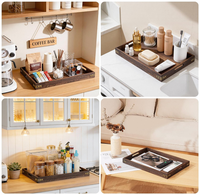 Plateau rectangulaire en bois massif, écologique, durable et flexible, avec poignée, pour cuisine et salon – Nouveauté 2026, Offre Spéciale