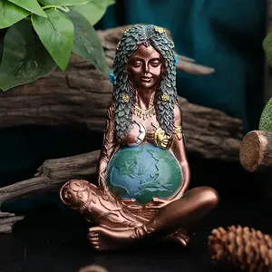 אמא של כדור הארץ תלת ממדי פסל שרף קישוט Millyear גאיה פסל של אלת של אמנות בית תפאורה