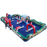 Piste de course gonflable personnalisée pour karting en plein air, piste de course gonflable portable en PVC imperméable pour voitures tamponneuses pour enfants