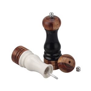 refillable and comes with a capacity of 3 oz to avoid repeating refilling Wooden <b>Pepper</b> Mill <b>Grinder</b> Set - Product Image 2