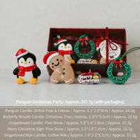Bougie parfumée artisanale en cire de soja, forme créative de sapin de Noël et de cerf, décoration d'intérieur, bougie aromathérapeutique pour Thanksgiving, cadeau