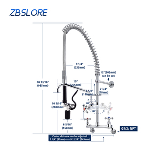 Bồn rửa nhà bếp và vòi prerinse phun đơn vị công nghiệp nhà bếp nóng và lạnh tách chuyển trước rửa đơn vị - Product Image 2