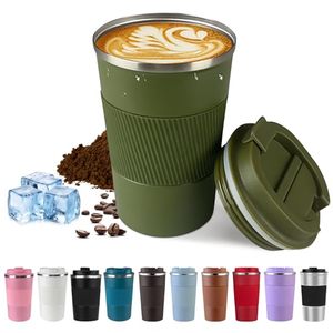 Mug de voyage en acier inoxydable à isolation sous vide, tasse à café réutilisable anti-fuite avec couvercle - Garde les boissons chaudes et froides pendant des heures - Product Image 5