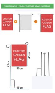 12X18 30X45 Poliéster Fabricación Sublimación de doble cara Microfibra en blanco Banderas personalizadas para jardín - Product Image 5