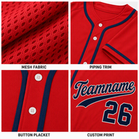 Maillot de baseball personnalisé FQ, uniforme d'équipe de baseball à boutons, vente en gros, nom et numéro personnalisés, maille respirante à séchage rapide pour hommes
