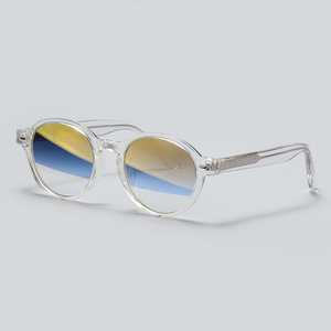 Gafas de sol redondas con montura completa para hombre, lentes de espejo, protección UV 100%, protección solar para adultos - Product Image 3