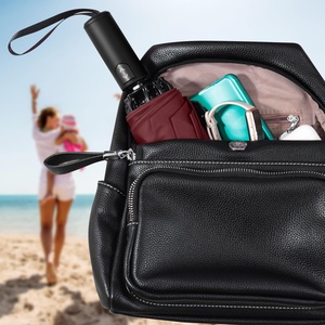 Smart Modern Portable <b>Windproof</b> 3-Fold Automatic <b>Umbrella</b> with Metal Frame 190T Pongee for Outdoor Use - Product Image 5