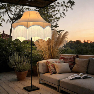 61 InchesNordic Modern LED Cordless <strong>Floor</strong> <strong>Lamp</strong> <strong>Battery</strong> <strong>Operated</strong> Rechargeable Fabric Flower Lampshade Home Decor Living Room - Product Image 3